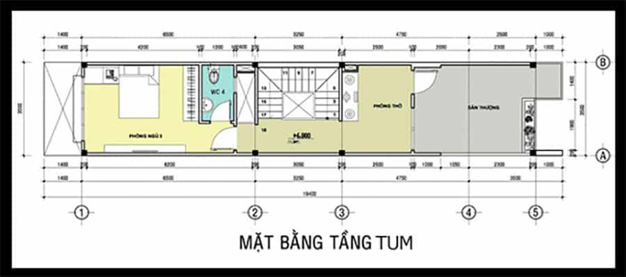 Top bản vẽ nhà phố 2 tầng 1 tum tham khảo