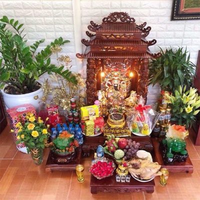 Lập bàn thờ Thần Tài gồm những gì? Và cách bày trí bàn thờ Thần Tài