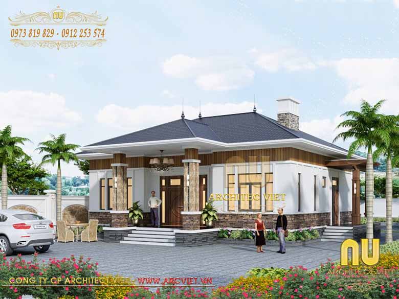 25+ Mẫu nhà vườn 1 tầng mái Nhật phong cách hiện đại - Chi phí rẻ