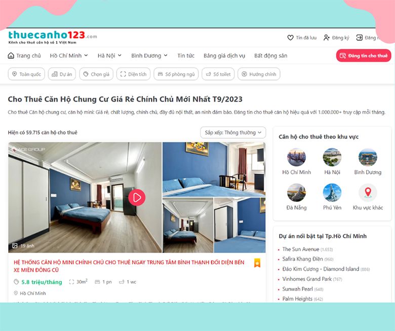 Thuecanho123 hướng dẫn các bước đăng tin cho thuê căn hộ chung cư dễ có khách 