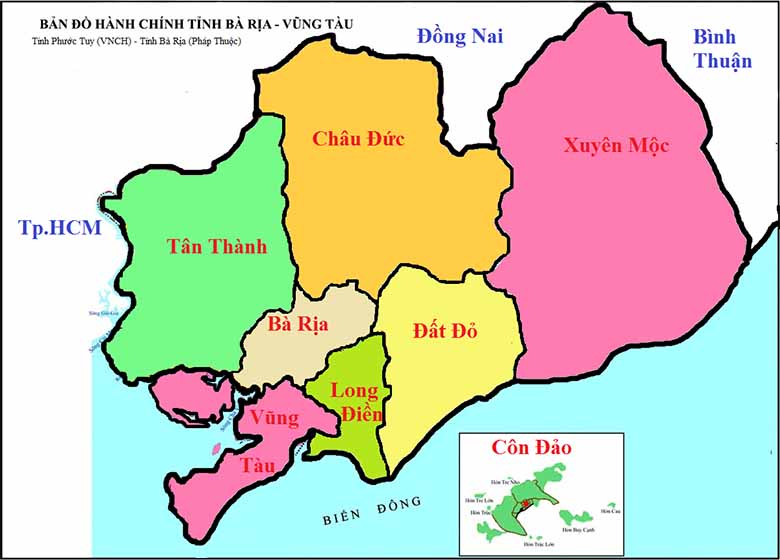 Bà Rịa - Vũng Tàu thuộc miền nào? Các huyện, thành phố chi tiết