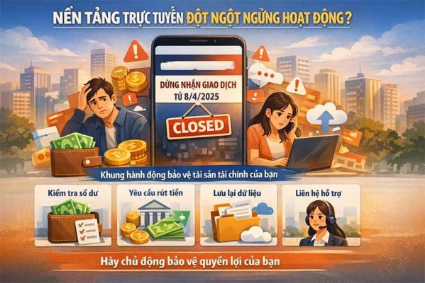 Bảo vệ quyền lợi tài chính khi dịch vụ trực tuyến bạn đang dùng đột ngột ngừng hoạt động